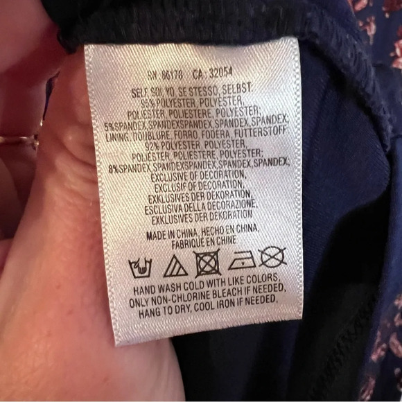 Meadow Rue Anthropologie Navy Blue Floral Tunic Dress, Women’s Size Large - Picture 7 of 10